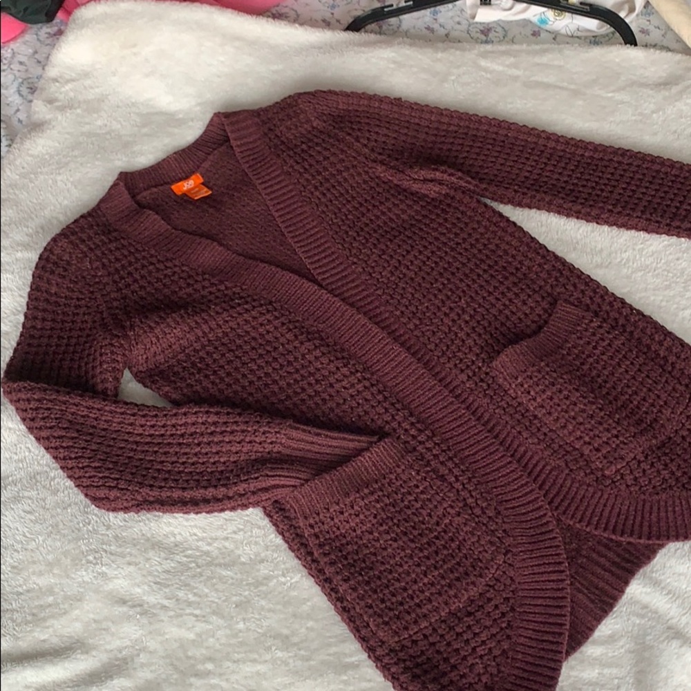 Joe Fresh purple knit cardigan